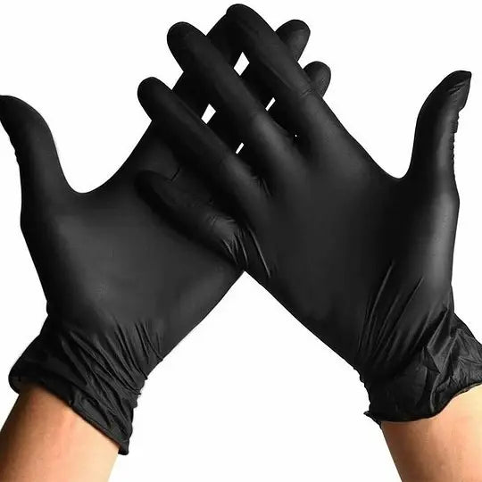 Guantes de Nitrilo Negro Talle M x 100 Unidades
