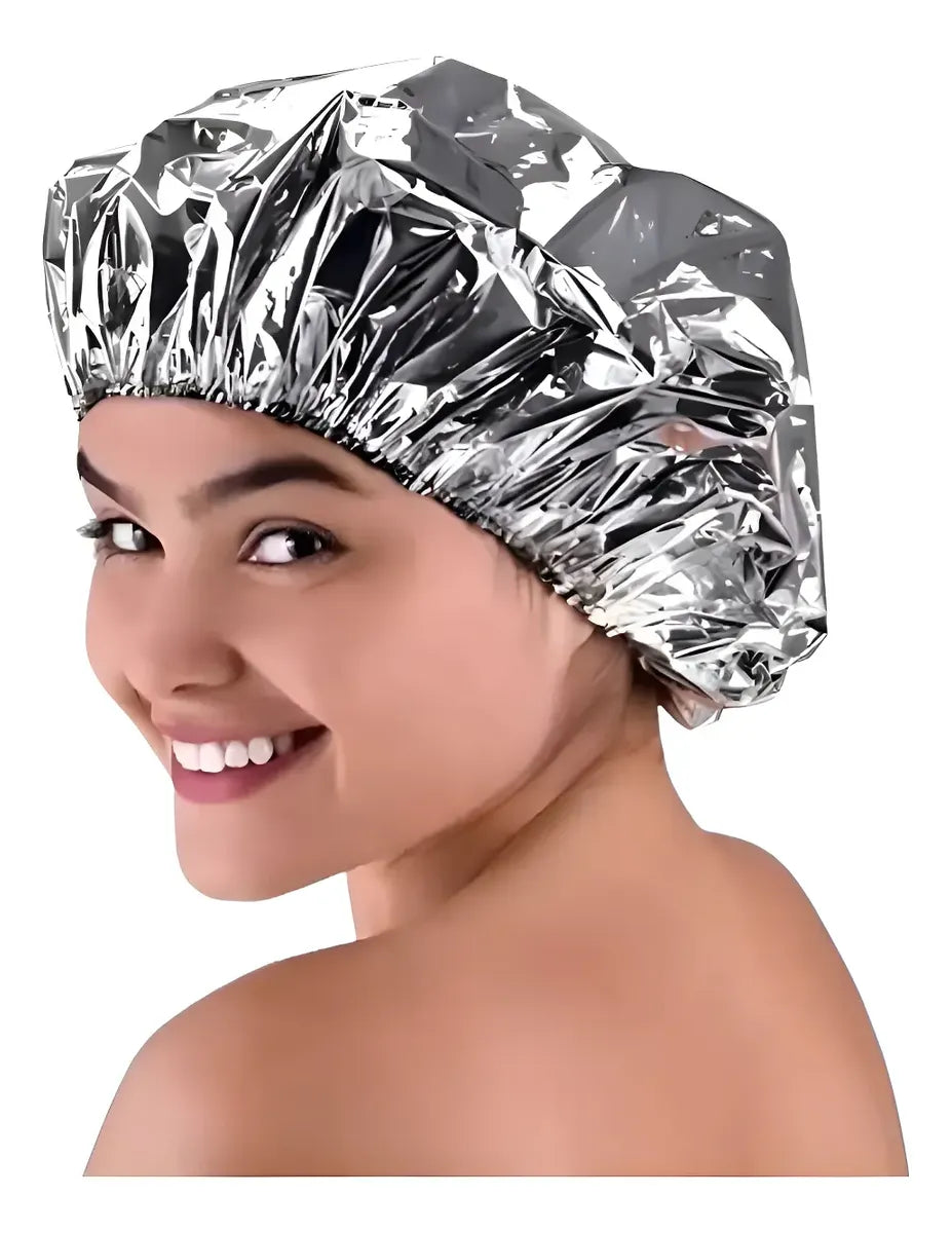 Gorra Térmica Metalizada para Tratamientos Capilares