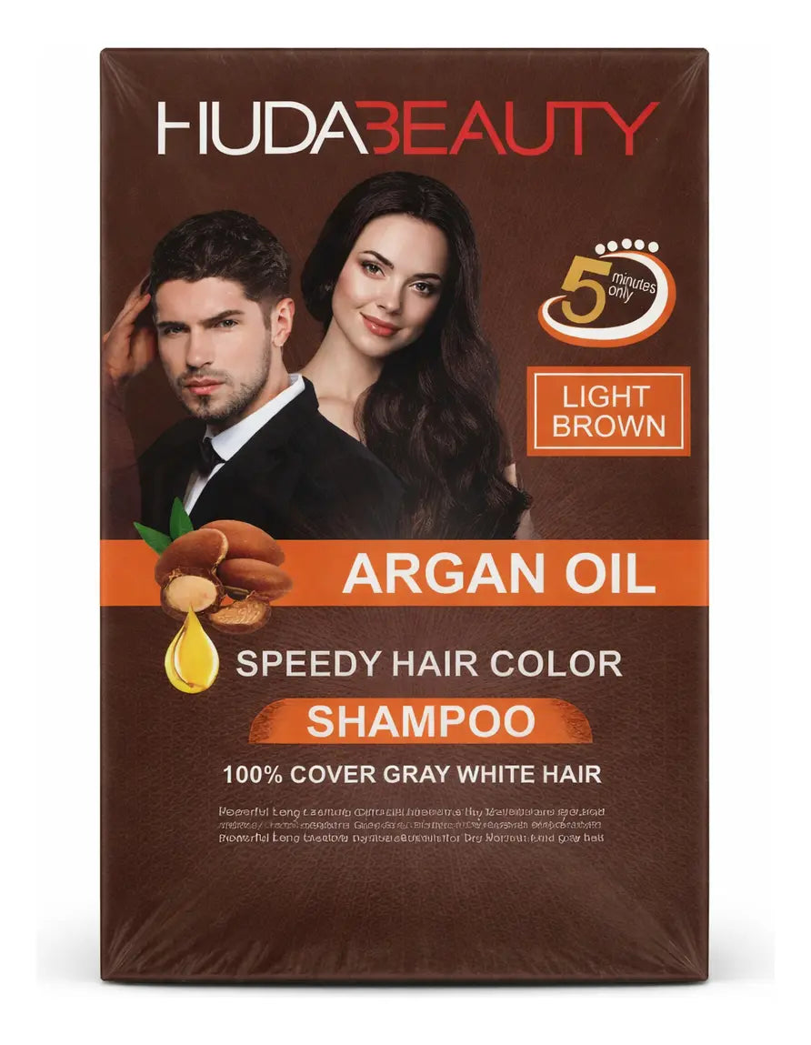 Tinta en Shampoo Light Brown x 10 Unidades - Huda Beauty