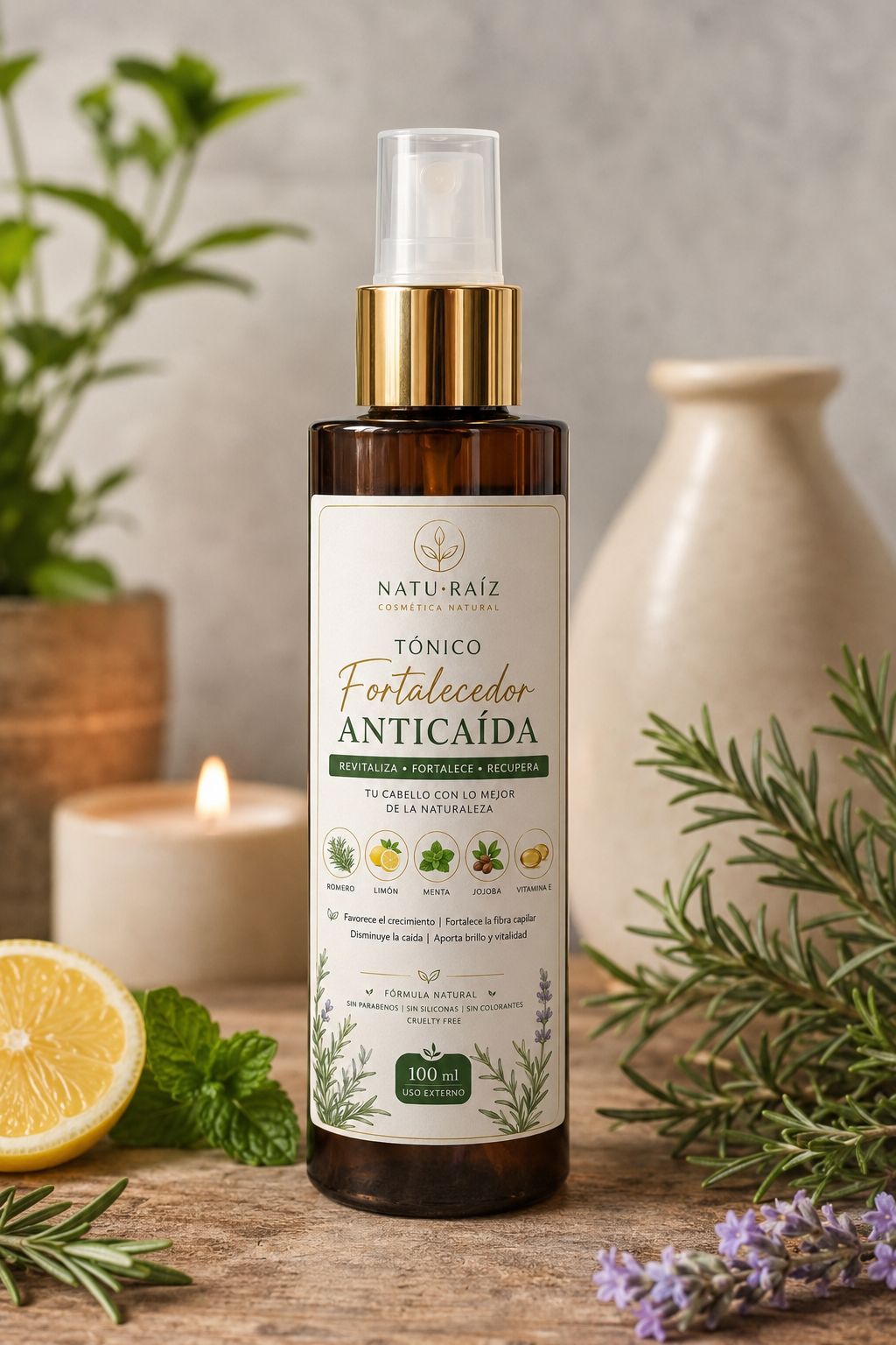 Tónico Fortalecedor Ancaída 100ml - Fórmula Natural