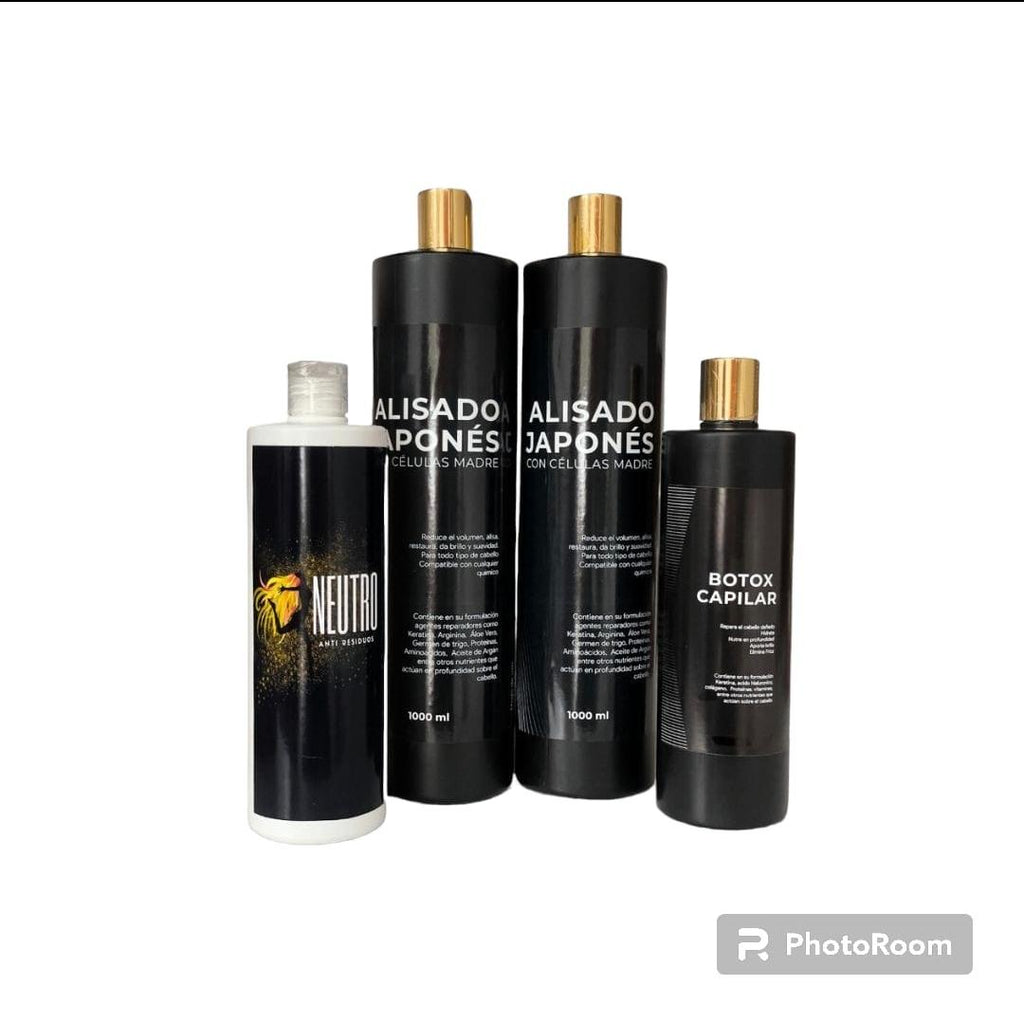 Promo 2 - 2L Alisado Japonés + 500cc Botox Capilar + 500cc Shampoo Neutro
