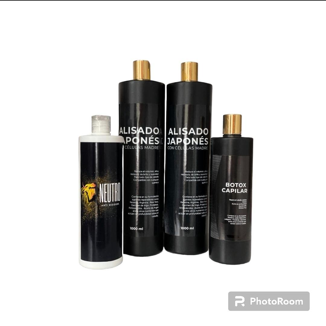 Promo 2 - 2L Alisado Japonés + 500cc Botox Capilar + 500cc Shampoo Neutro