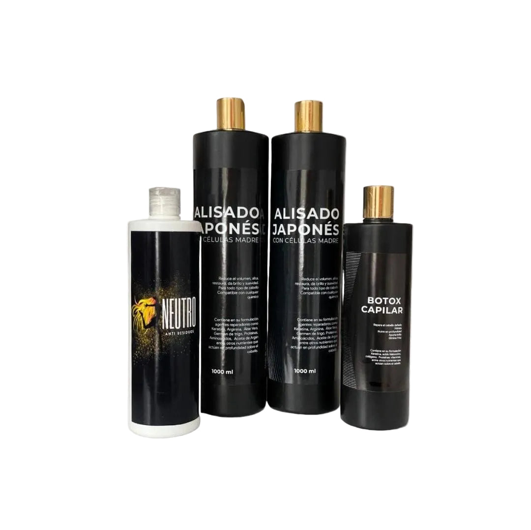 Promo 2 - 2L Alisado Japonés + 500cc Botox Capilar + 500cc Shampoo Neutro