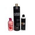 Kit Alisado Japonés + Shampoo Neutro + Botox Frutilla fondo blanco