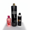 Kit Alisado Japonés + Shampoo Neutro + Botox Frutilla fondo blanco