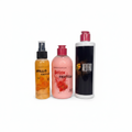 Kit Botox Frutilla + Shampoo Neutro + Brillo Capilar fondo blanco