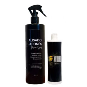 Alisado Japones En Spray 250cc + 250cc De Shampoo Neutro